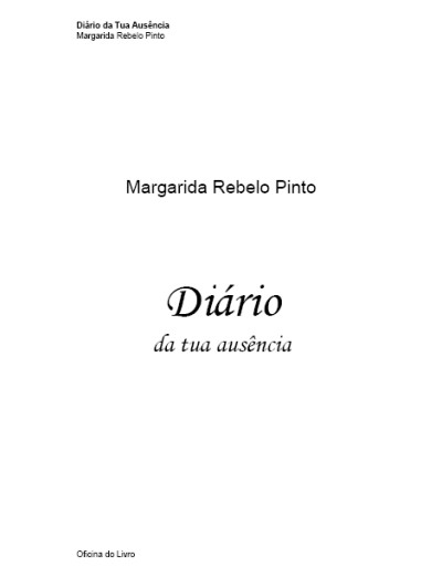 Diário da Tua Ausência ( Imagem 2 de 2 ) - Preview