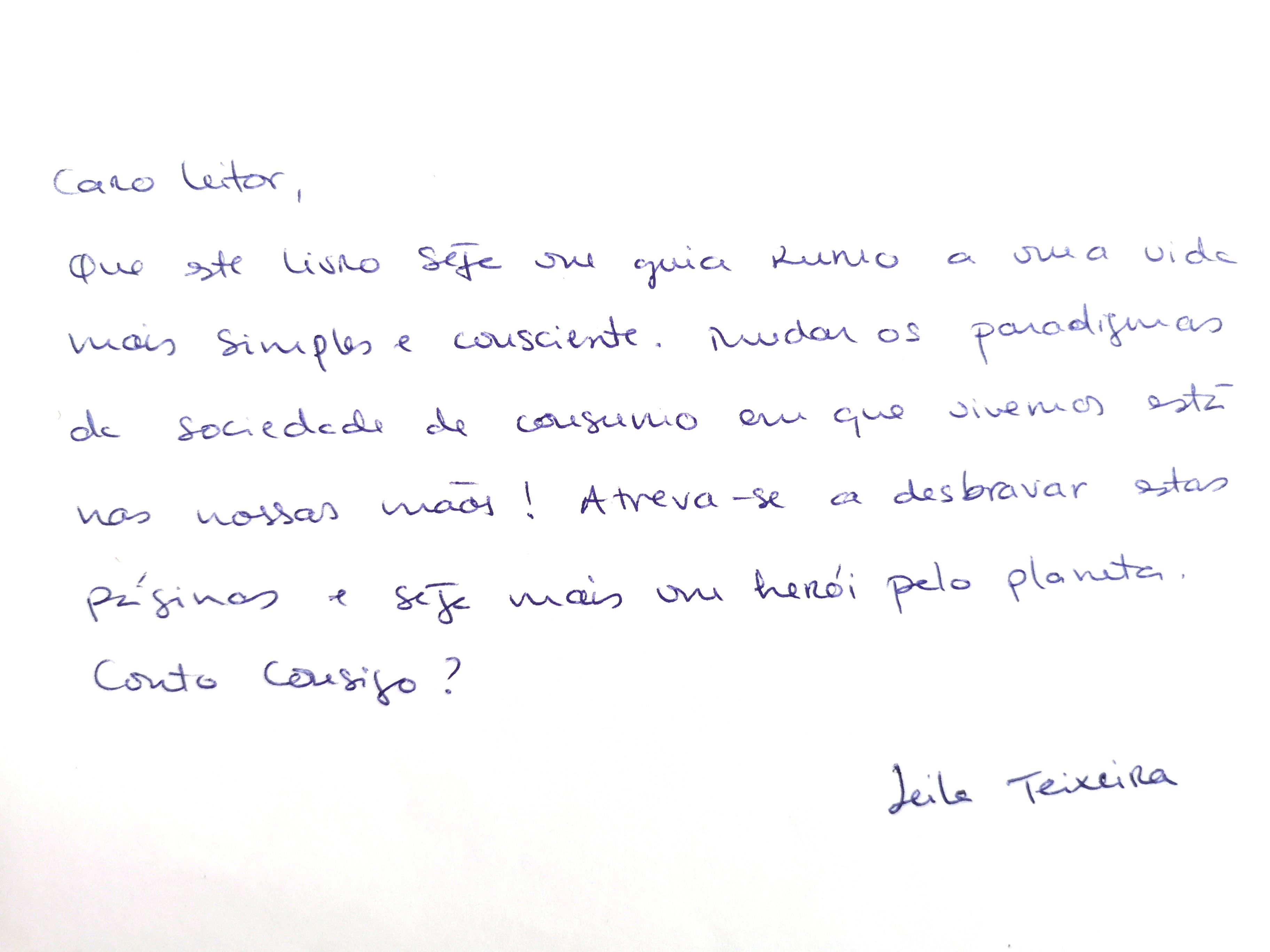 Mensagem da autora