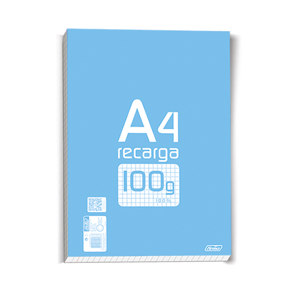 Recarga A4 100/100 Fls. Quadriculado ( Imagem 2 de 2 ) - Preview