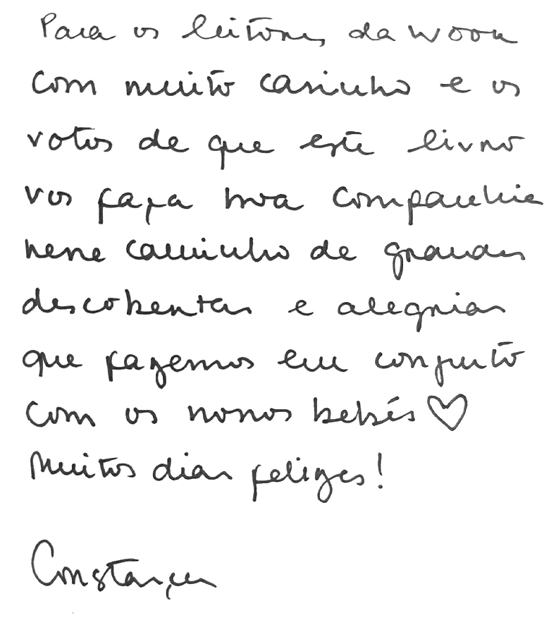 Mensagem da autora