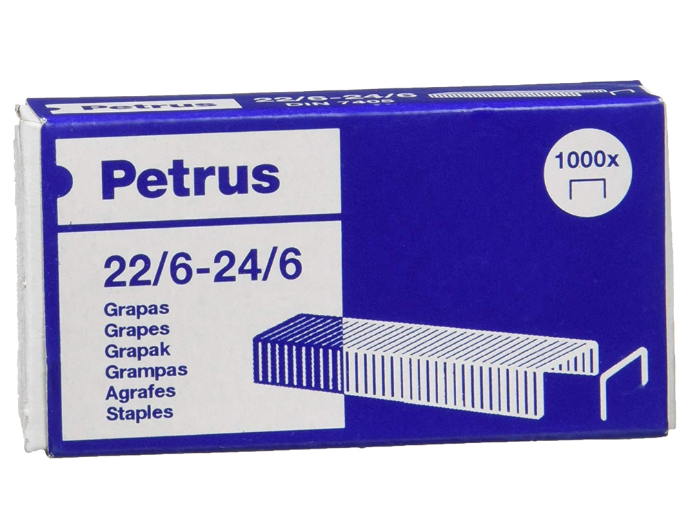 Agrafos Petrus Galvanizada 22/6 - Caixa 1000 Unidades ( Imagem 2 de 5 ) - Preview