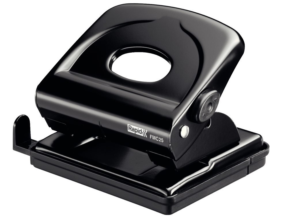 Furador metálico Rapid FMC25 - Preto. Capacidade de 25 folhas ( Imagem 2 de 3 ) - Preview