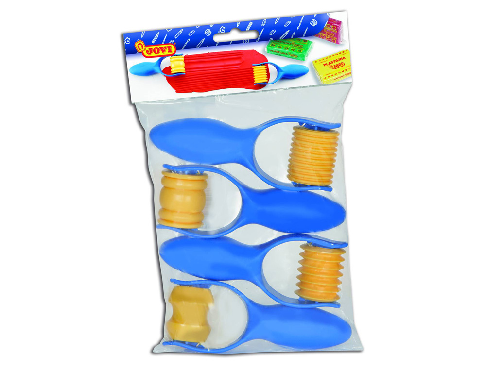 Roldana jovi para marcar e modelar pasta bolsa de 4 unidades sortidas ( Imagem 2 de 6 ) - Preview