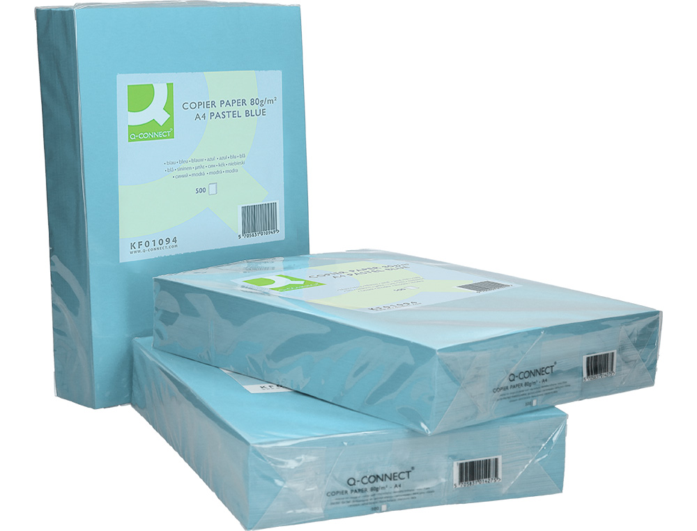 Papel de Cor Q-Connect Din A4 80gr Azul Pack de 500 Folhas ( Imagem 5 de 8 ) - Preview