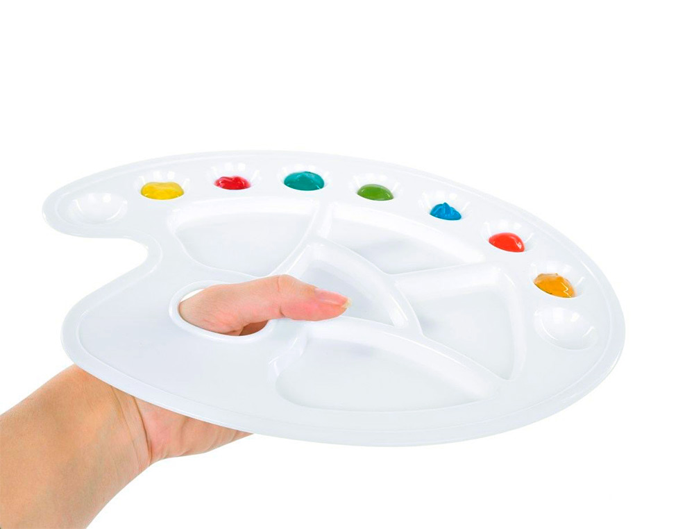 Paleta de plastico lidercolor com 10 compartimentos ( Imagem 4 de 4 ) - Preview