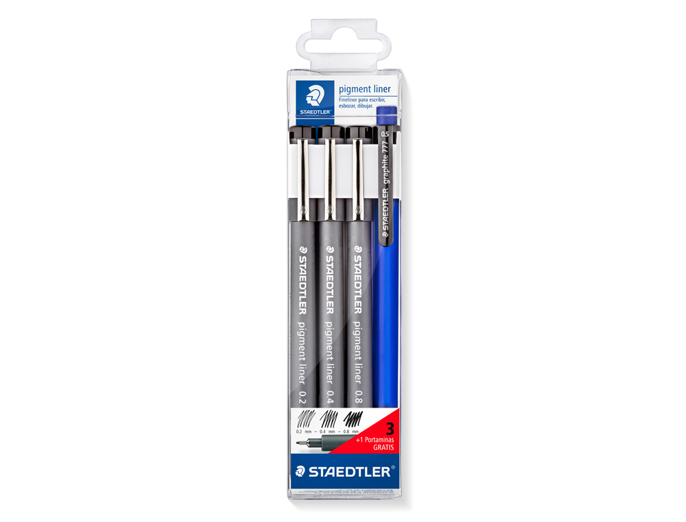 STAEDTLER - SET PIGMENT LINER 3+1 LAP. 0,5 - 308 S1WP3 ( Imagem 3 de 3 ) - Preview