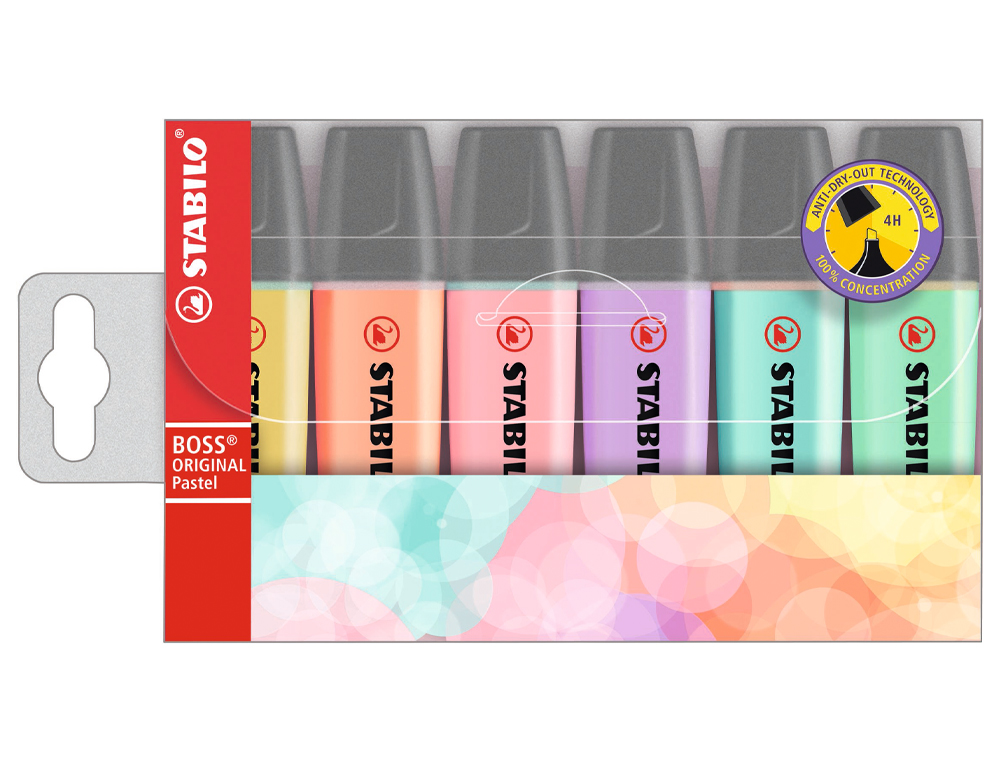 Marcador Stabilo Boss Pastel Carteira C/ 6 Cores ( Imagem 4 de 10 ) - Preview