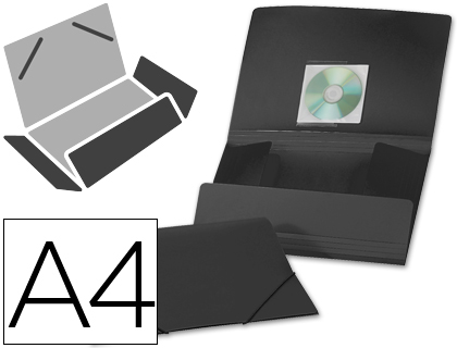 Black polypropylene A4 elastic cover ( Imagem 3 de 13 ) - Preview
