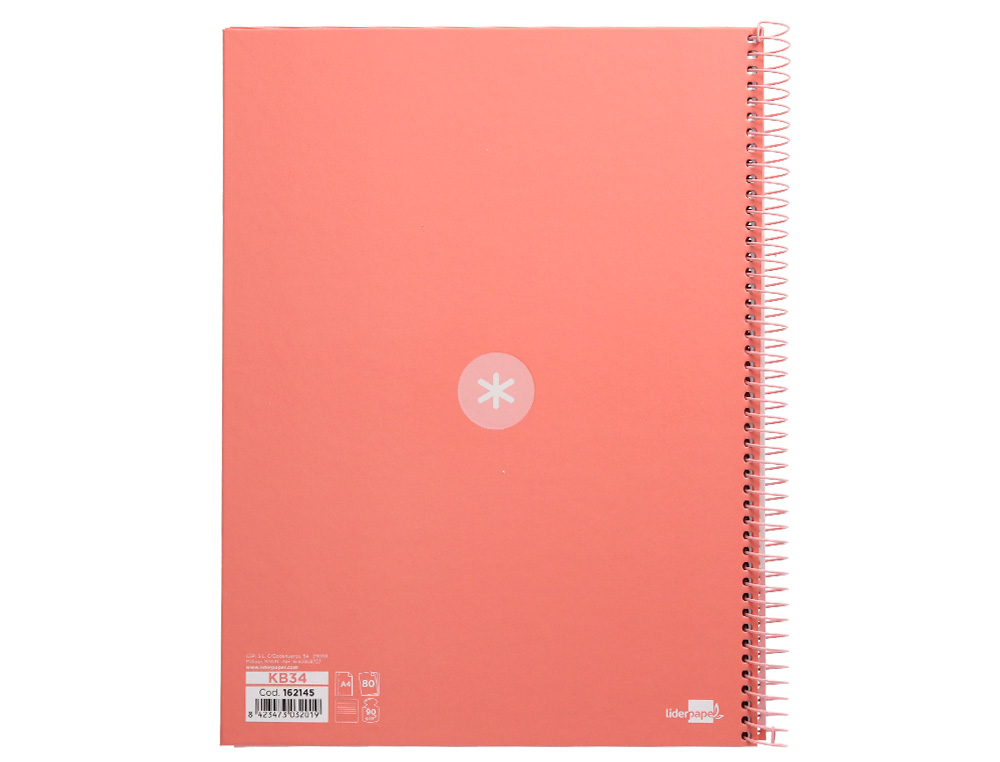 Caderno espiral liderpapel din a4 antartik capa forrada 80f 90 gr pautado 1 banda 4 furos cor rosa claro ( Imagem 3 de 9 ) - Preview