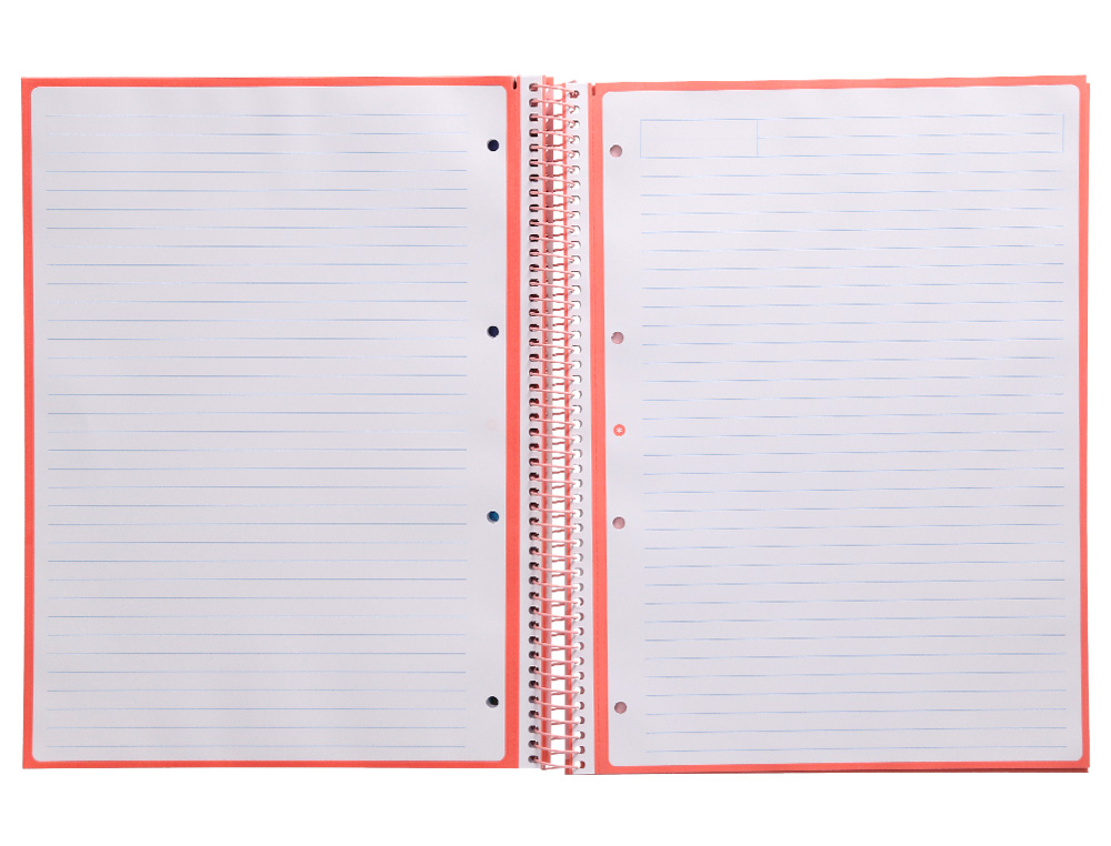 Caderno espiral liderpapel din a4 antartik capa forrada 80f 90 gr pautado 1 banda 4 furos cor rosa claro ( Imagem 5 de 9 ) - Preview