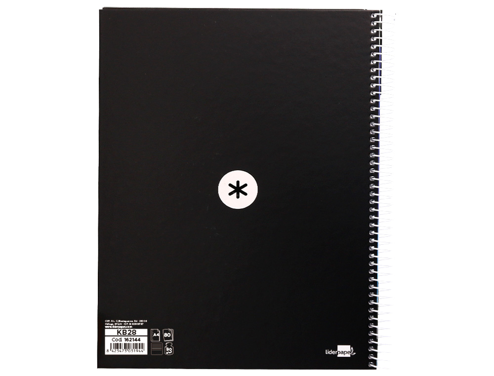 Caderno espiral liderpapel din a4 antartik capa forrada 80f 90 gr pautado 1 banda 4 furos cor preto ( Imagem 3 de 9 ) - Preview