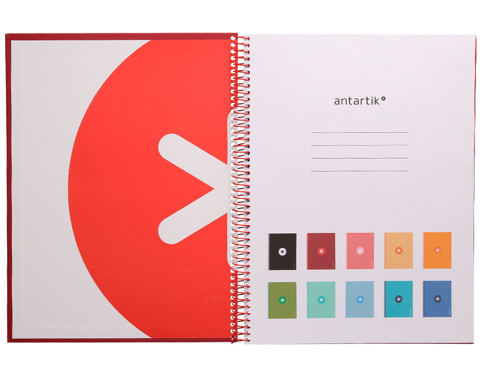 Caderno espiral liderpapel din a4 antartik capa forrada 80f 90 gr pautado 1 banda 4 furos cor framboesa ( Imagem 4 de 9 ) - Preview
