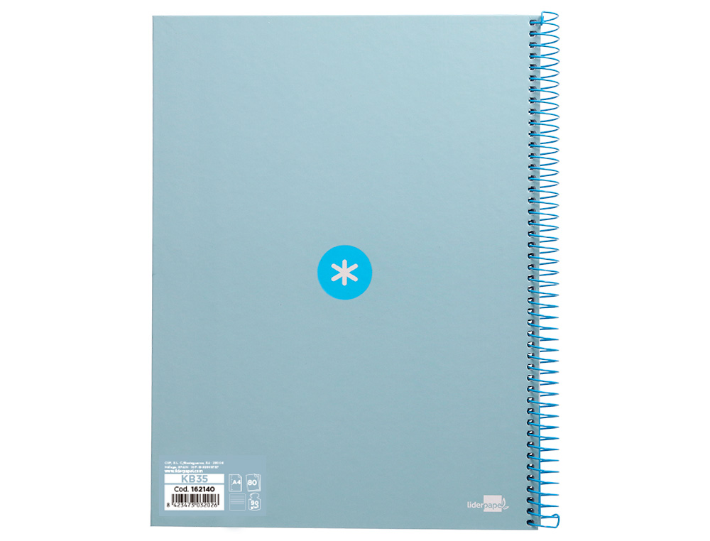 Caderno espiral liderpapel din a4 antartik capa forrada 80f 90 gr pautado 1 banda 4 furos cor celeste ( Imagem 3 de 9 ) - Preview