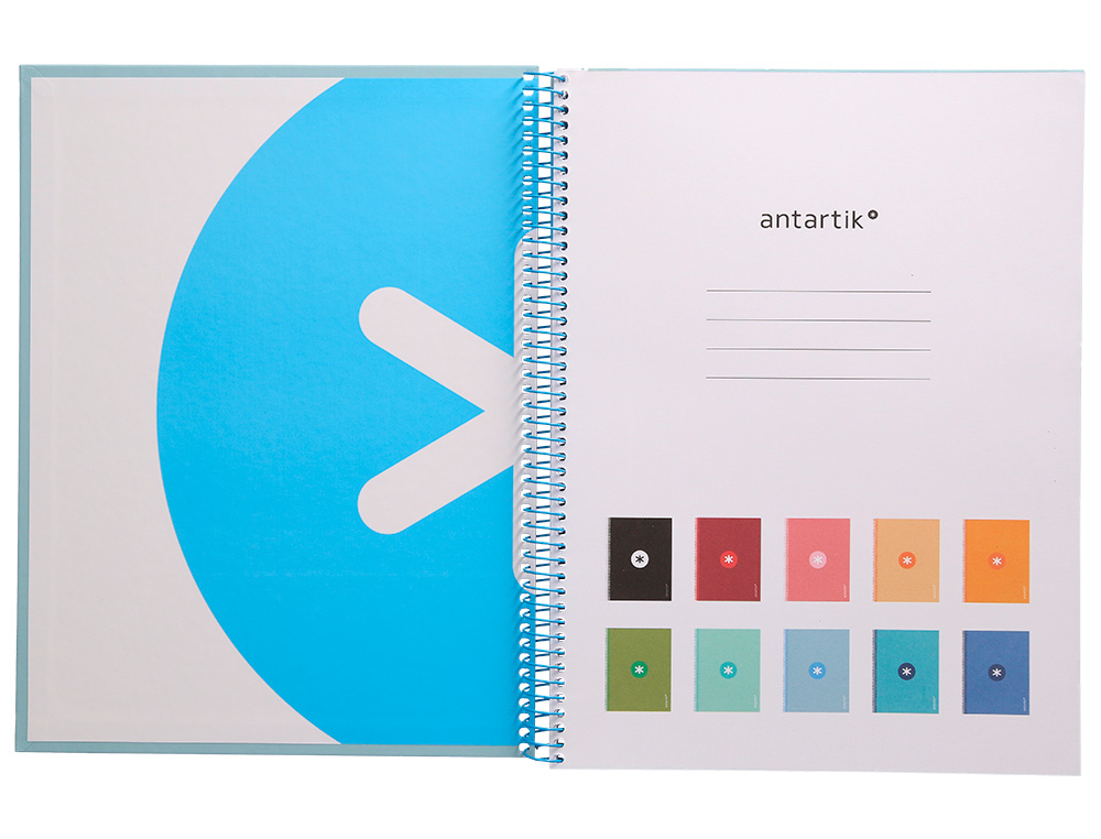 Caderno espiral liderpapel din a4 antartik capa forrada 80f 90 gr pautado 1 banda 4 furos cor celeste ( Imagem 4 de 9 ) - Preview