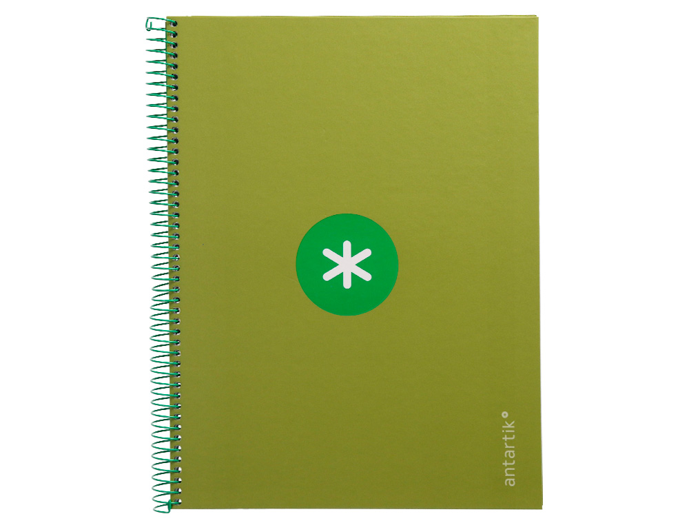 Caderno espiral liderpapel din a4 antartik capa forrada 80f 90 gr quadricula 5mm 1 banda 4 furos cor verde ( Imagem 2 de 9 ) - Preview