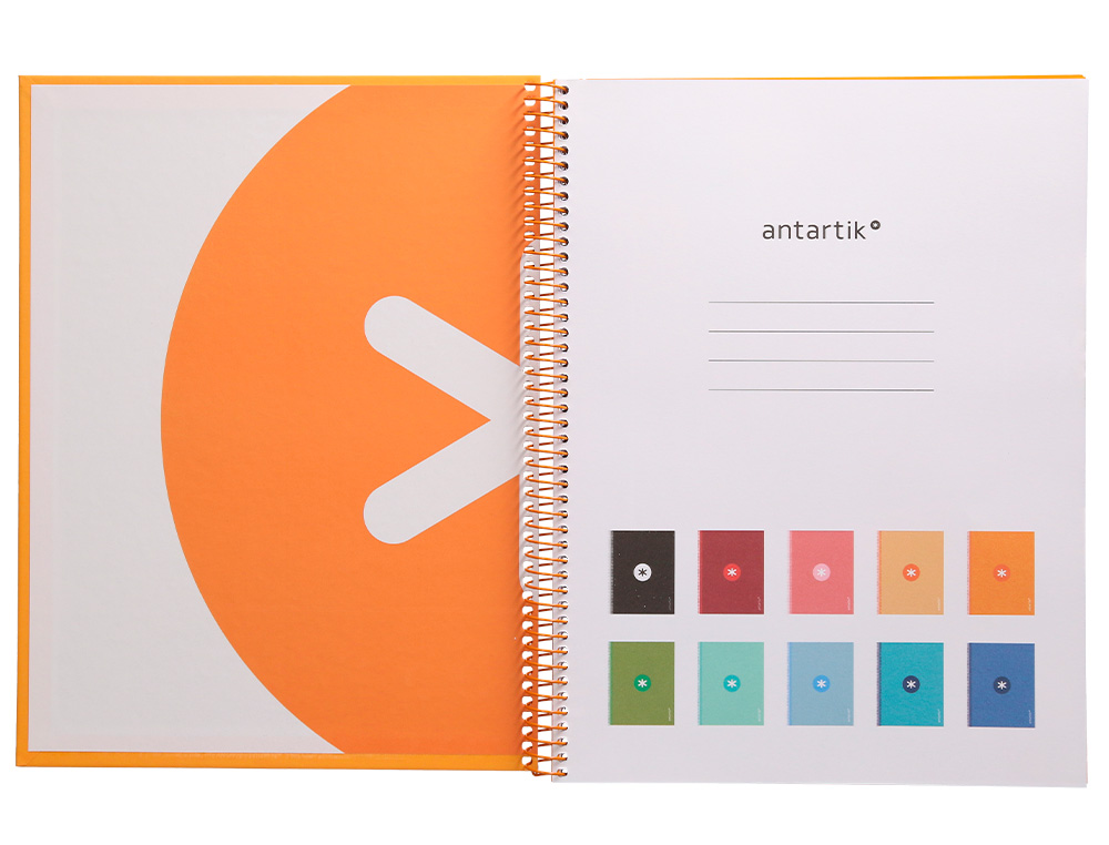 Caderno espiral liderpapel din a4 antartik capa forrada 80f 90 gr quadricula 5mm 1 banda 4 furos cor mostarda ( Imagem 4 de 9 ) - Preview