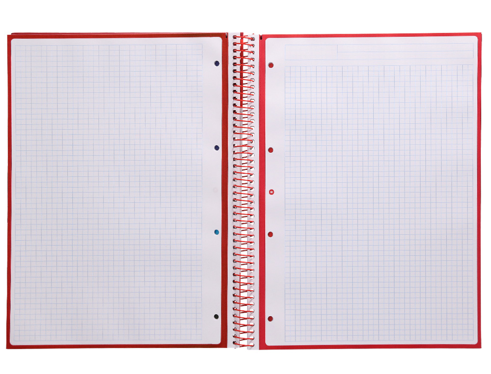 Caderno espiral liderpapel din a4 antartik capa forrada 80f 90 gr quadricula 5mm 1 banda 4 furos cor framboesa ( Imagem 5 de 9 ) - Preview