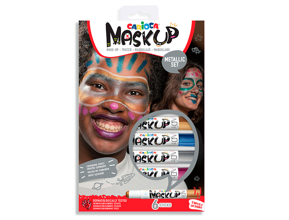 Barra de maquilhagem carioca mask up metallic caixa de 6 cores sortidas ( Imagem 3 de 5 ) - Preview