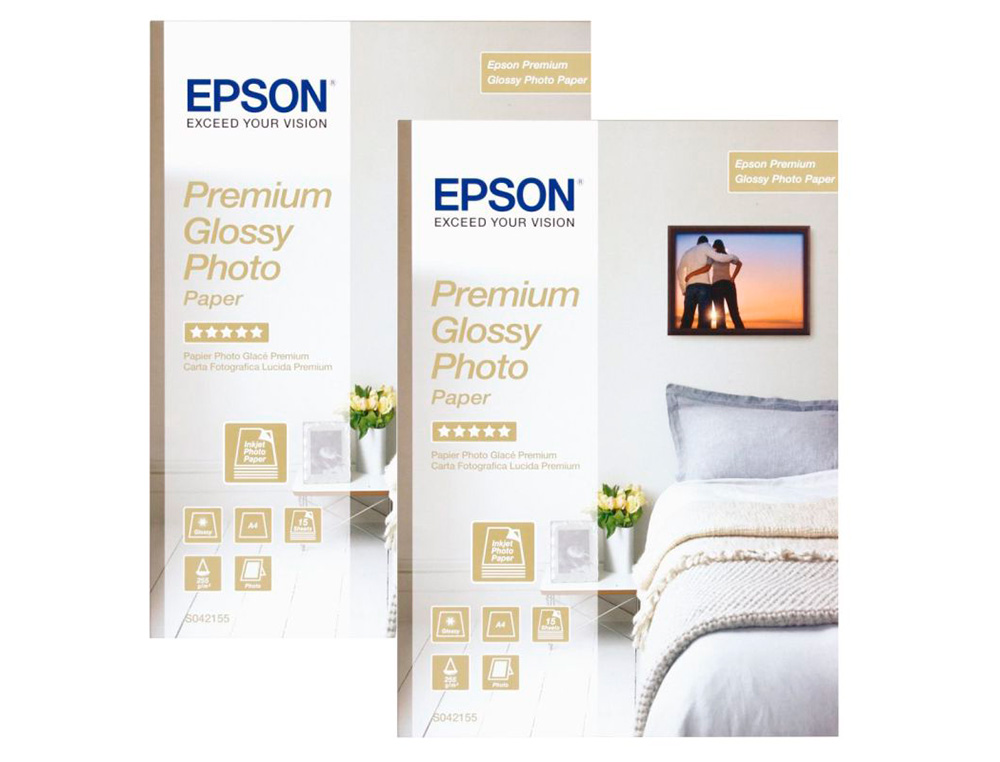 Papel fotografico epson premiun glossy photo acetinado din a4 promo 2 x 15 folhas 225 gr ( Imagem 3 de 4 ) - Preview