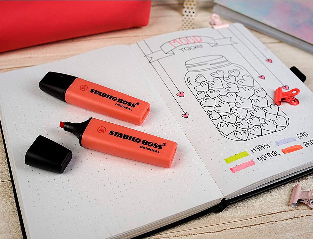 Marcador Stabilo Boss - Fluorescente 70 - Pastel Coral ( Imagem 5 de 5 ) - Preview