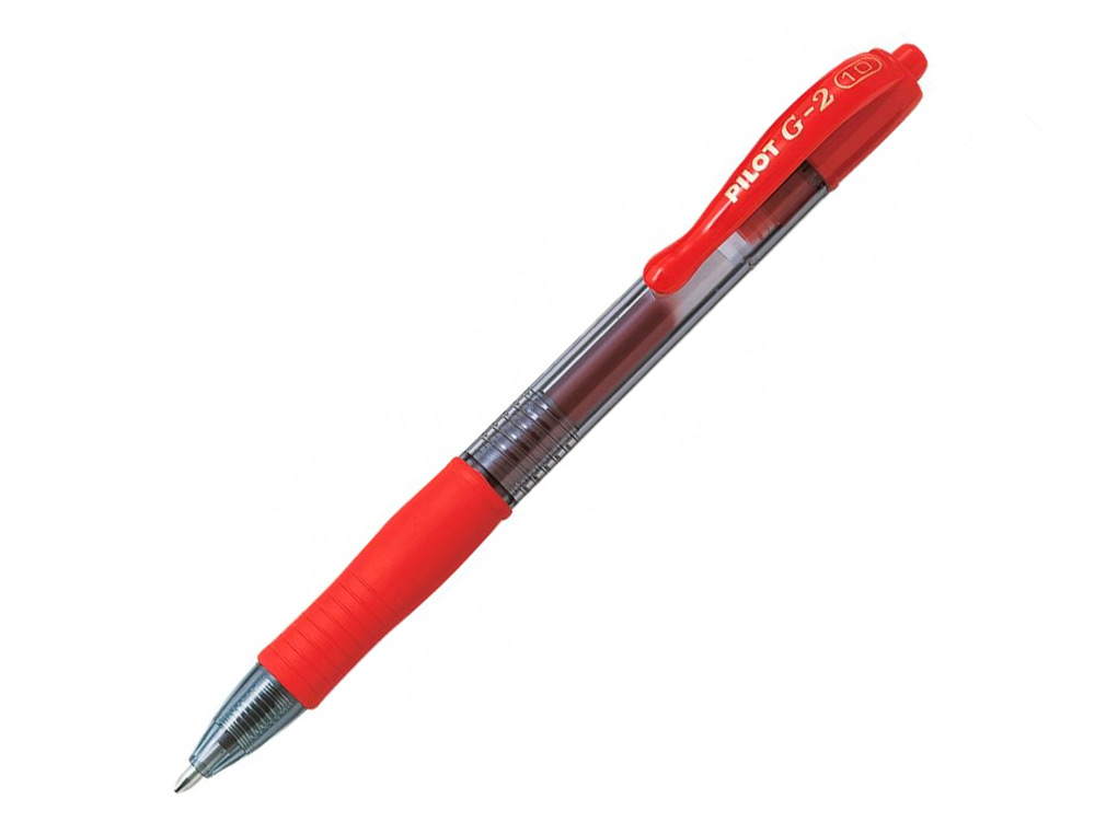 Esferografica pilot g-2 vermelho tinta gel retratil apoio em borracha em blister ( Imagem 2 de 8 ) - Preview