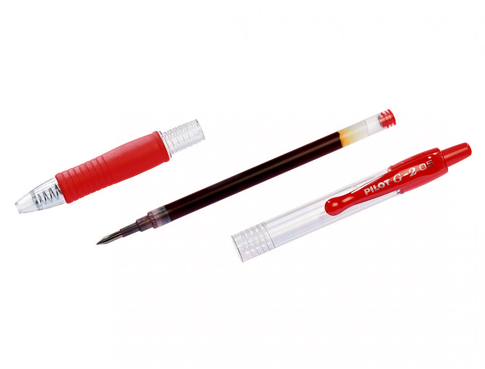 Esferografica pilot g-2 vermelho tinta gel retratil apoio em borracha em blister ( Imagem 4 de 8 ) - Preview