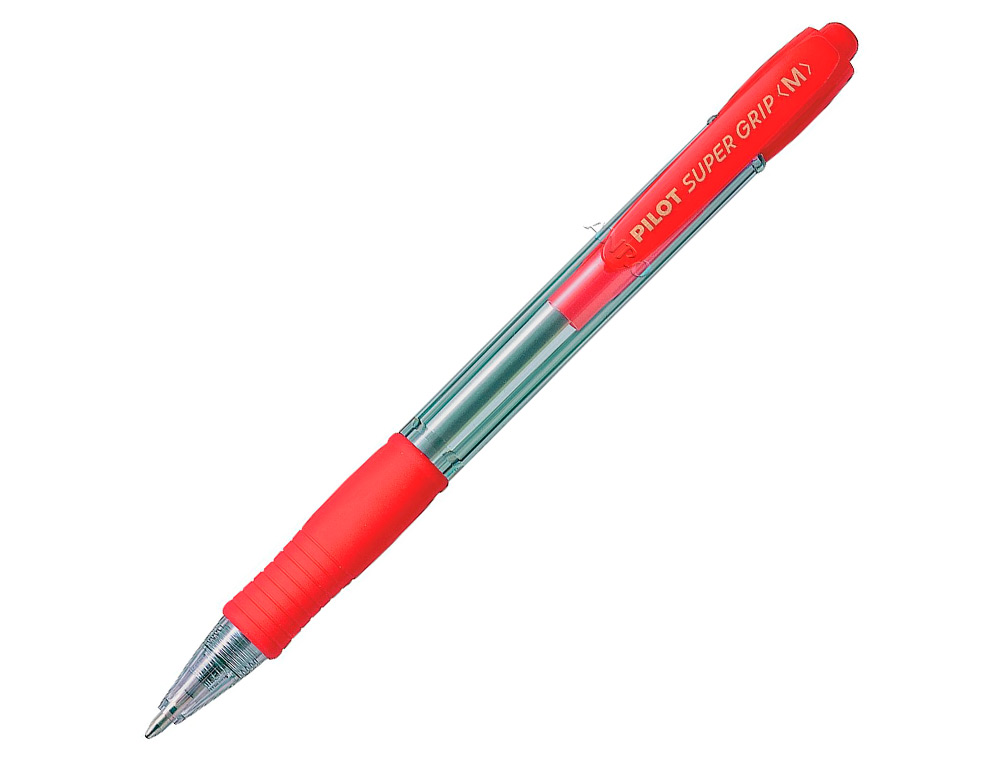 Esferografica pilot super grip retratil apoio em borracha tinta de oleo em blister de 2 unidades 1 azul e 1 vermelho ( Imagem 3 de 7 ) - Preview