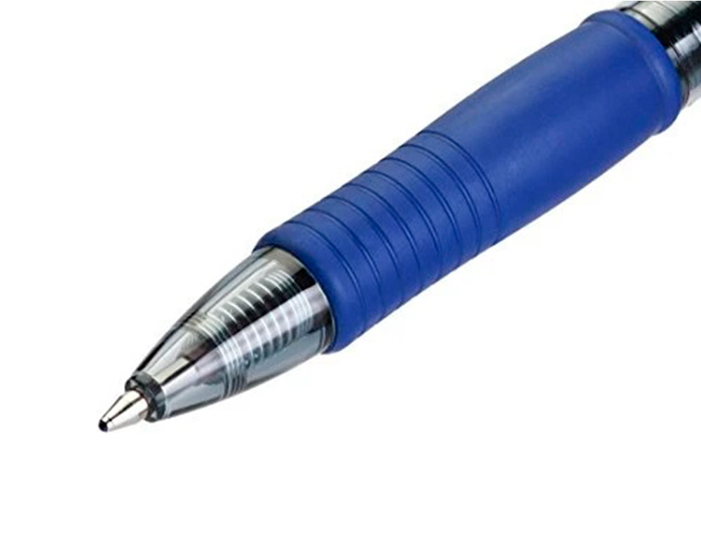 Esferografica pilot super grip azul retratil apoio em borracha tinta de oleo em blister de 2 unidades ( Imagem 4 de 6 ) - Preview