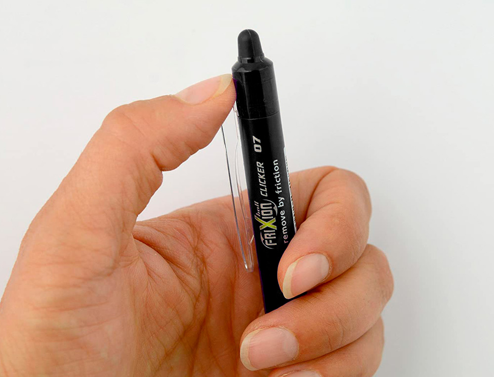Esferografica pilot frixion clicker apagavel 0,7 mm ponta media preto em blister ( Imagem 5 de 8 ) - Preview