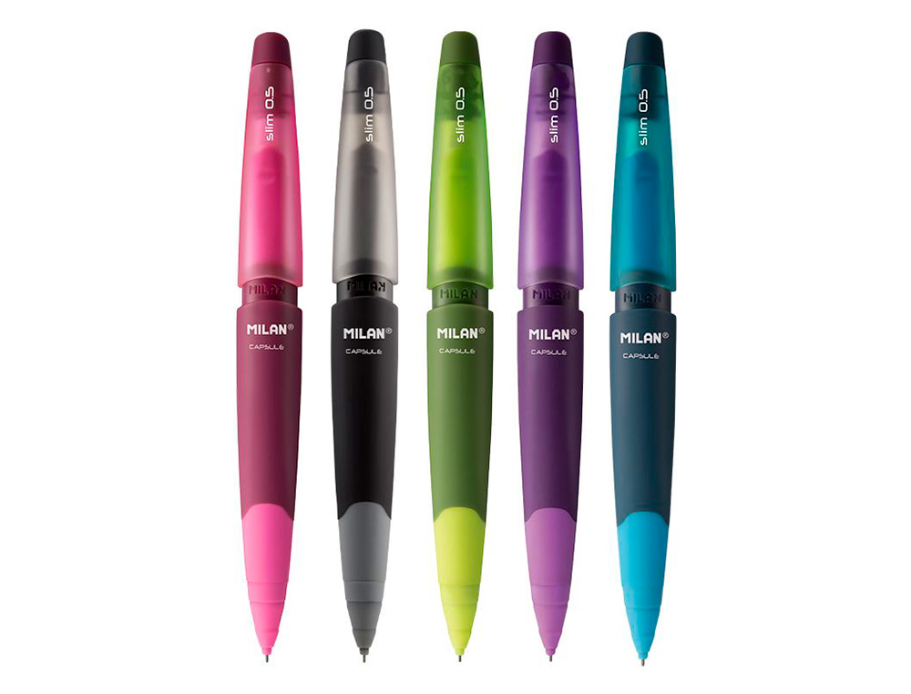 Lapiseira milan capsule slim 0,5 mm + 2 recargas de borracha em blister ( Imagem 3 de 5 ) - Preview