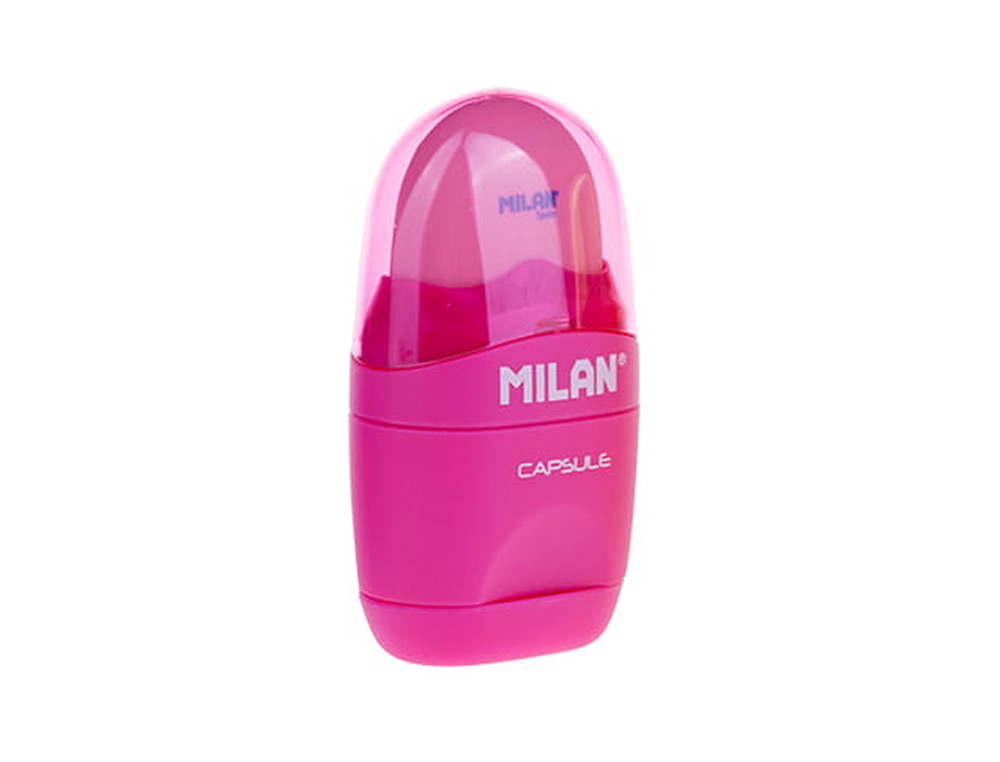 Apara Lápis MIlan Capsule Plástico 1 uso com Borracha + 2 Recargas de Borracha ( Imagem 4 de 7 ) - Preview