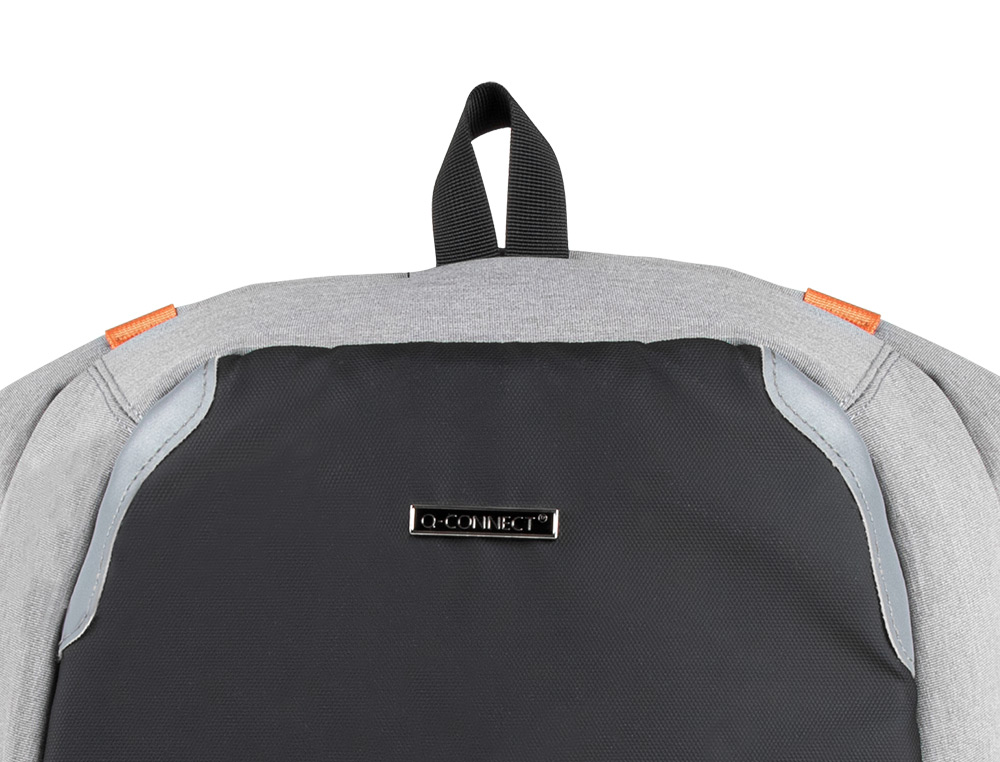 Mochila para portatil q-connect 18/' preta / cinza poliester impermeavel 460x170x310 mm ( Imagem 3 de 13 ) - Preview