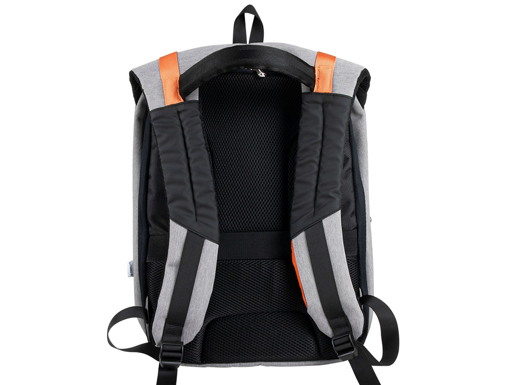 Mochila para portatil q-connect 18/' preta / cinza poliester impermeavel 460x170x310 mm ( Imagem 4 de 13 ) - Preview
