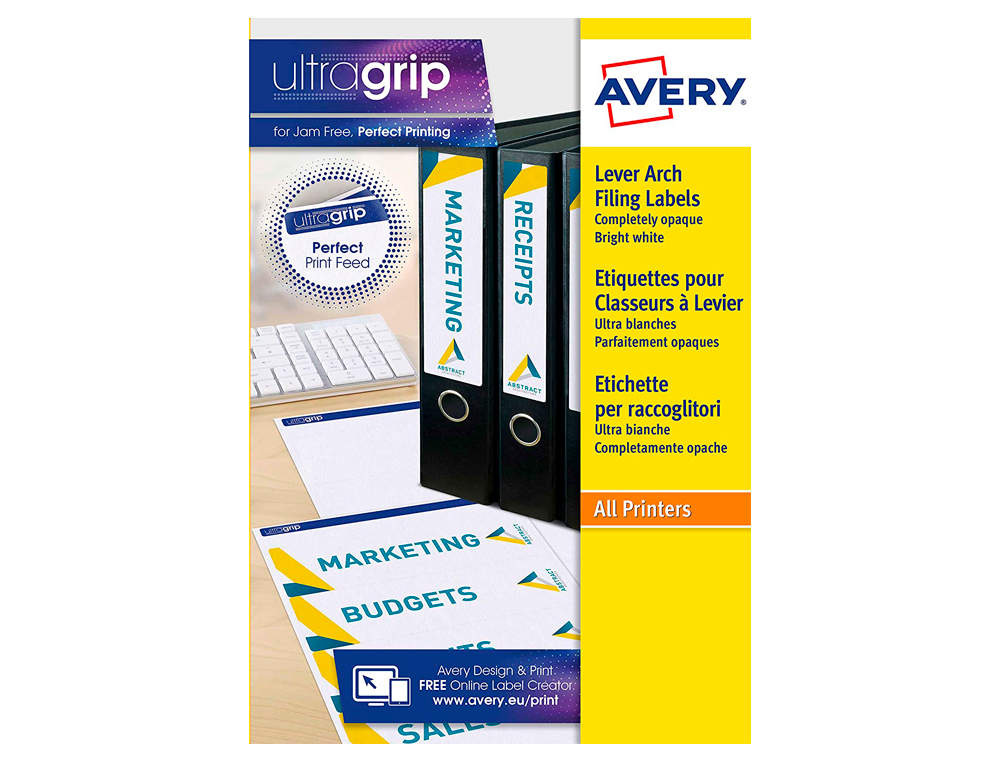 Etiqueta Adesiva Avery Permanente Branca 61x192 mm para Lombada Caixa de 100 unidades ( Imagem 4 de 5 ) - Preview