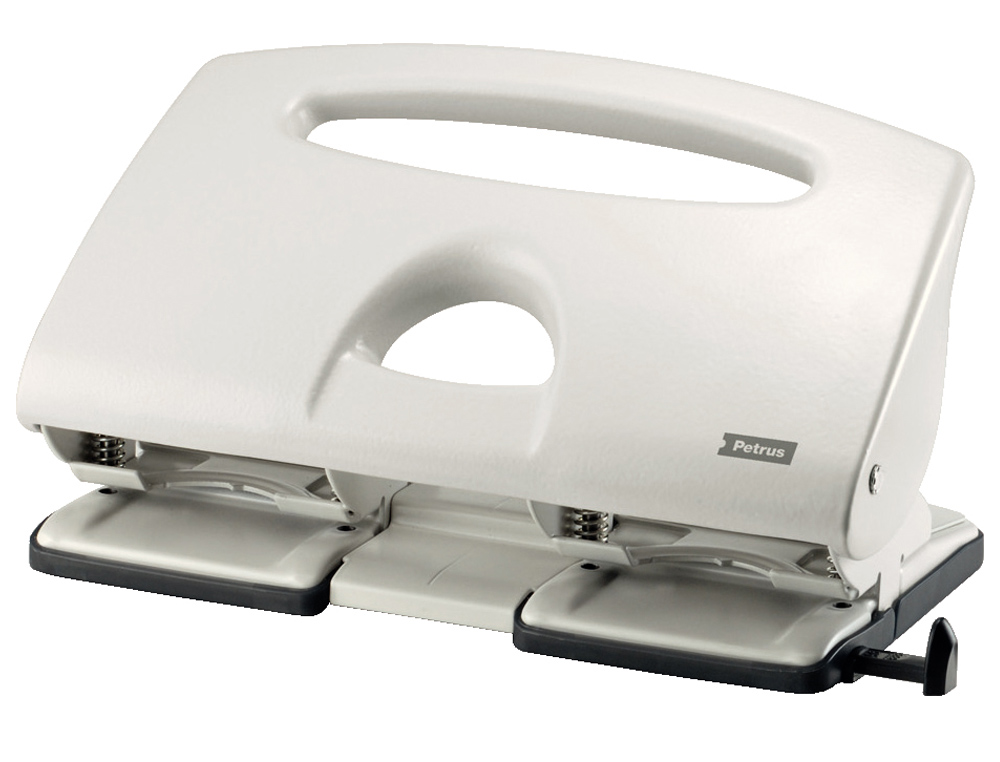 Furador petrus 505 metalico cor cinza 4 puncoes capacidade 40 folhas ( Imagem 2 de 2 ) - Preview