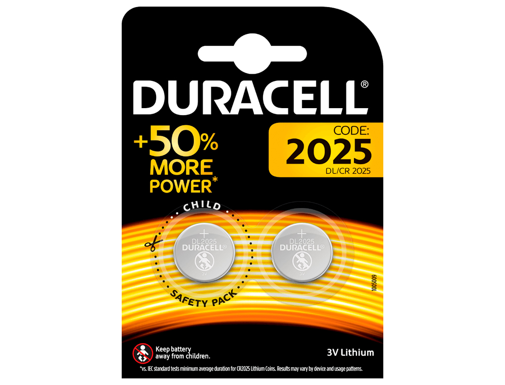 Pilha duracell alcalina botao cr2025 blister 2 unidades ( Imagem 2 de 9 ) - Preview