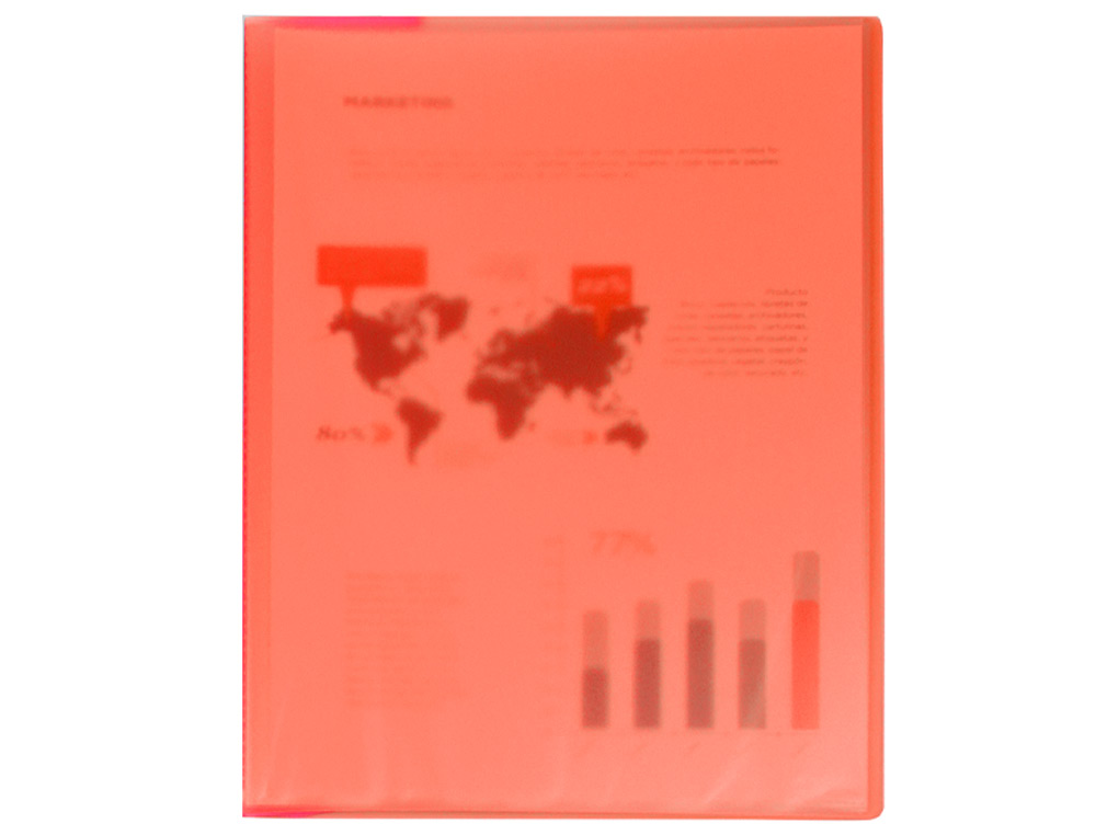 Capa catalogo liderpapel 80 bolsas polipropileno din a4 vermelho translucido ( Imagem 4 de 15 ) - Preview
