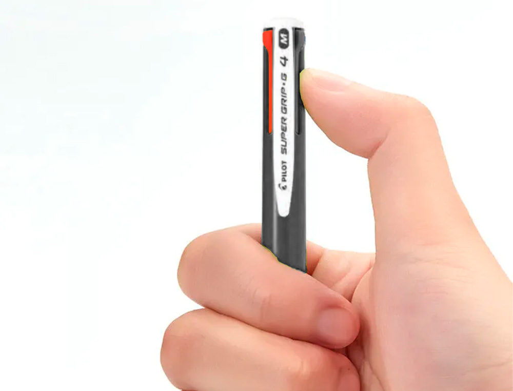 Esferografica pilot supergrip g 4 cores retratil tinta base de oleo corpo cor preto (12 unidades) ( Imagem 3 de 6 ) - Preview