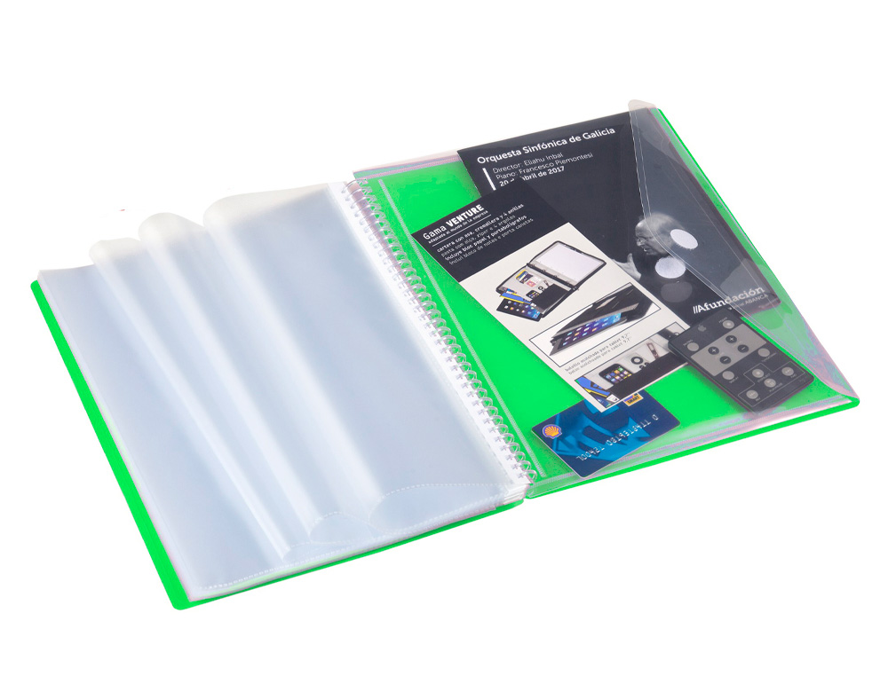 Capa catalogo carchivo archivex polipropileno canguro com espiral 40 bolsas fecho elasticos din a4 azul turquesa ( Imagem 2 de 4 ) - Preview