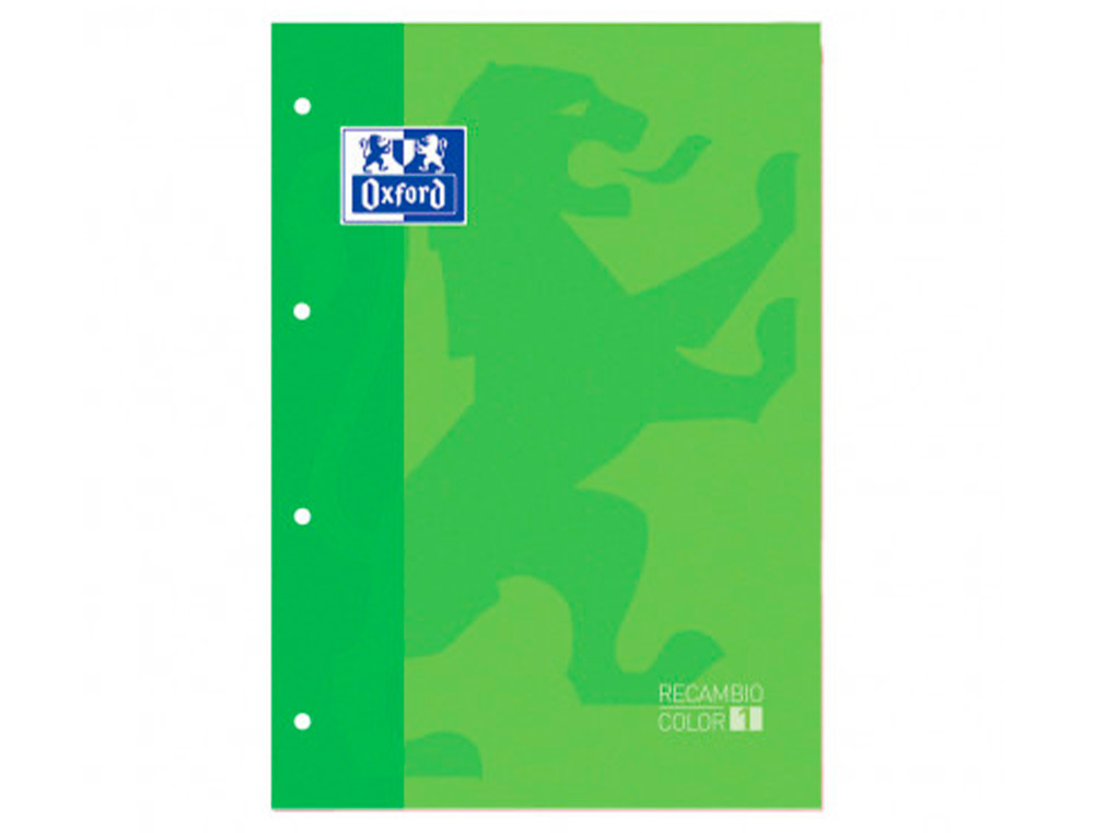 Recarga cor 1 oxford din a4+ 80 folhas 90 gr quadricula 5 mm 4 furos cor verde maca ( Imagem 2 de 6 ) - Preview