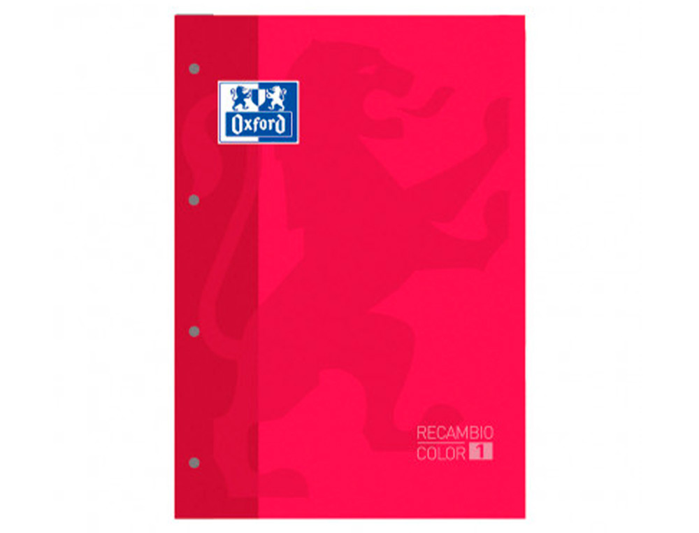 Recarga cor 1 oxford din a4+ 80 folhas 90 gr quadricula 5 mm 4 furos cor vermelho ( Imagem 2 de 6 ) - Preview