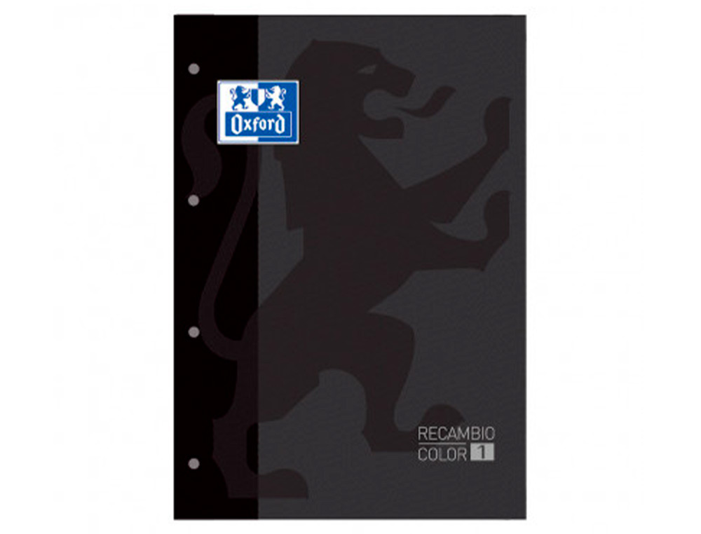 Recarga cor 1 oxford din a4+ 80 folhas 90 gr quadricula 5 mm 4 furos cor preto ( Imagem 2 de 6 ) - Preview