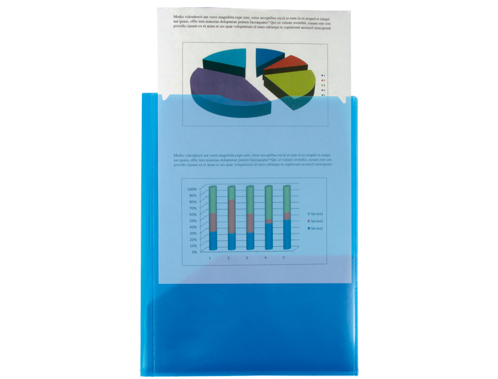 Bolsa Dossier Liderpapel C/Dupla Bolsa Din A4 – Azul ( Imagem 4 de 13 ) - Preview