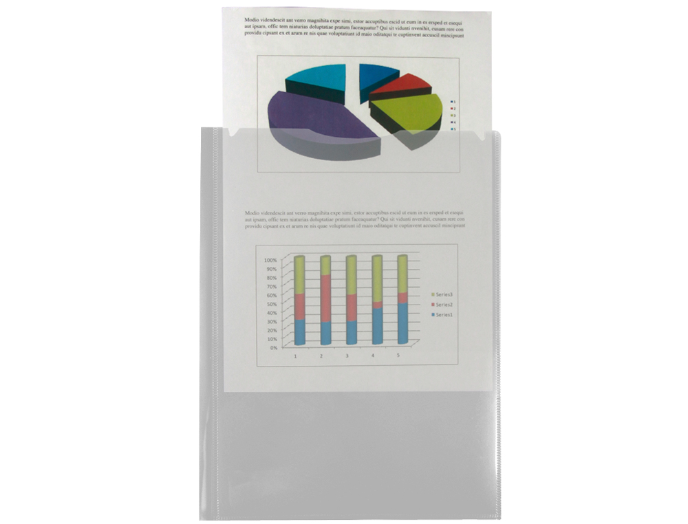 Bolsa Dossier Liderpapel C/Dupla Bolsa Din A4 – Cristal ( Imagem 5 de 22 ) - Preview