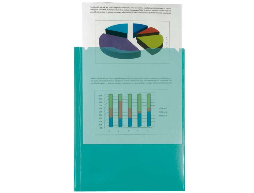 Bolsa Dossier Liderpapel C/Dupla Bolsa Din A4 - Verde ( Imagem 5 de 21 ) - Preview