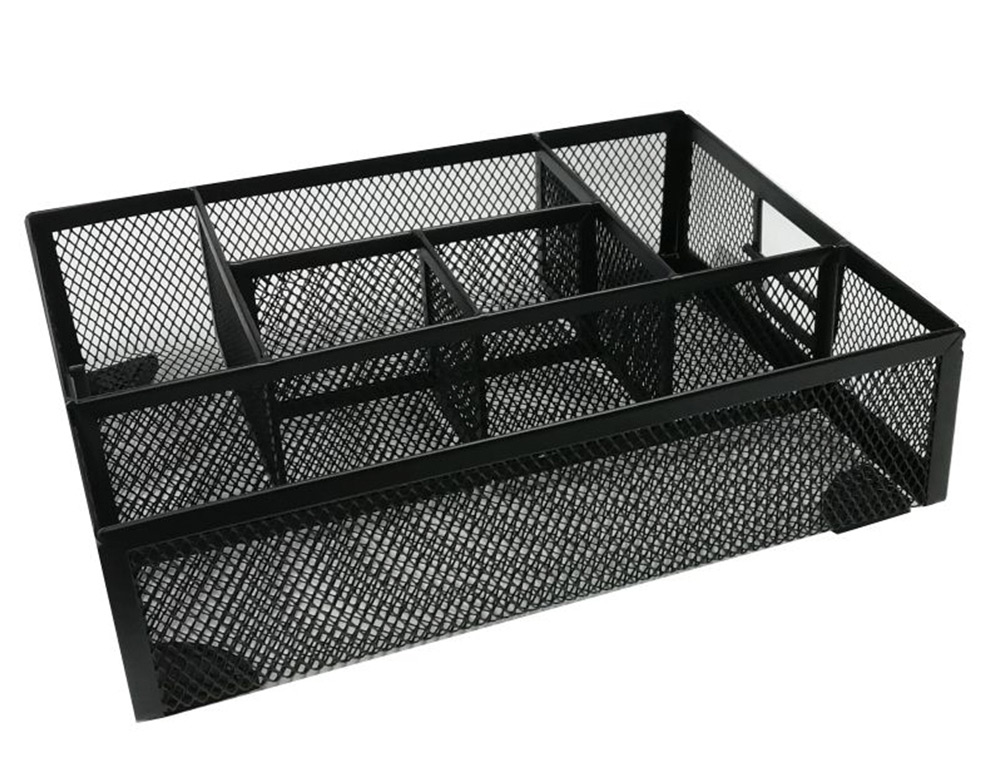 Organizador de Secretária Q-Connect Bandeja Metálica Turquesa com 6 Departamentos 235x183x65 mm ( Imagem 3 de 6 ) - Preview