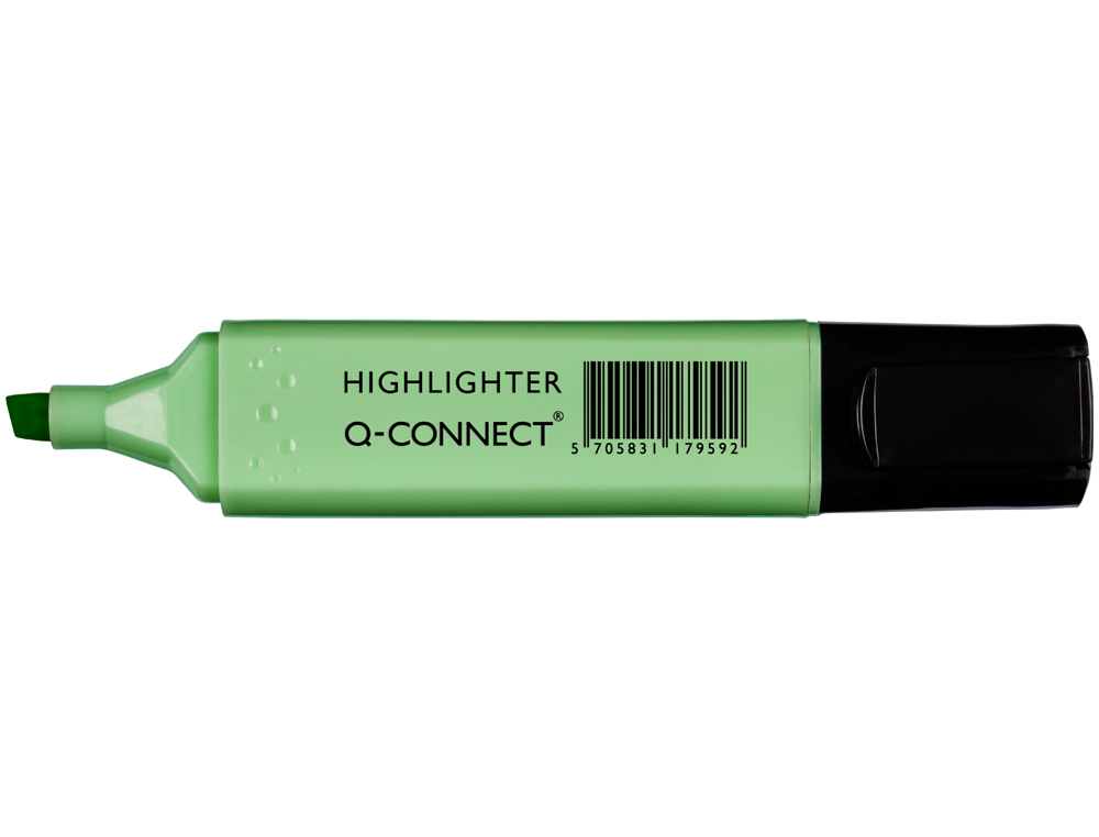 Marcador fluorescente q-connect pastel verde ponta biselada ( Imagem 2 de 2 ) - Preview