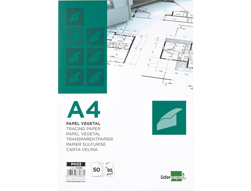 Bloco Colado Papel Vegetal A4 50 Folhas ( Imagem 2 de 6 ) - Preview
