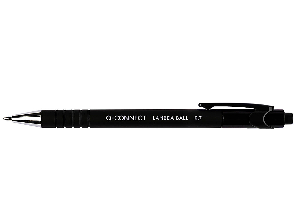 Esferografica q-connect retratil com grip 0,7 mm cor preta (12 unidades) ( Imagem 4 de 8 ) - Preview