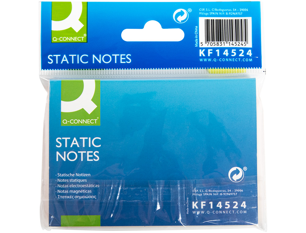 Bloco de Notas Magneticas Q-Connect 70x100 mm 100 folhas 5 Cores Fluorescentes ( Imagem 3 de 7 ) - Preview